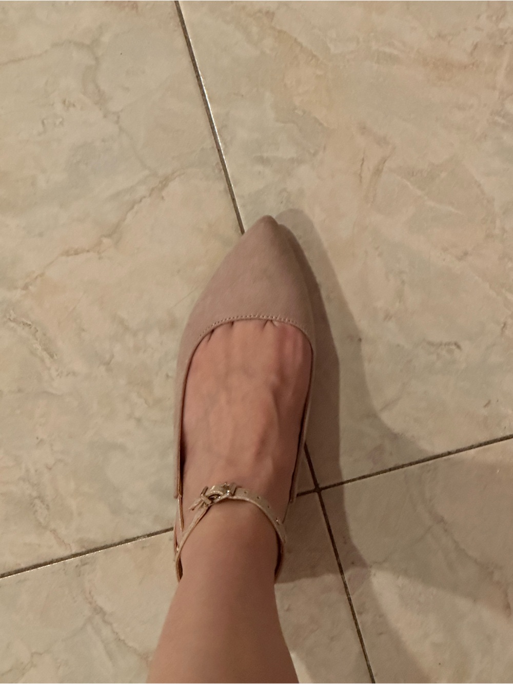Call It Spring Blush Pointed Ankle-Strap Flat